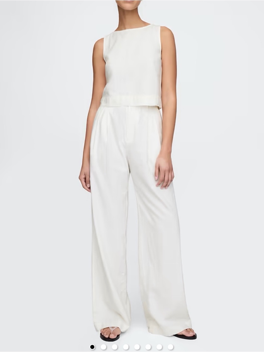 Gap 365 high rise linen-blend trouser size 6 white
